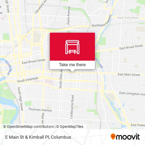 E Main St & Kimball Pl map