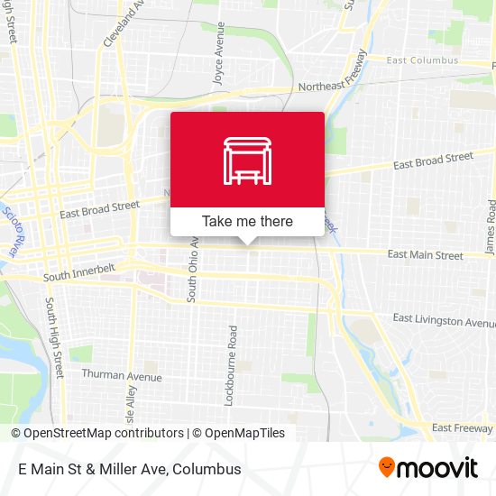 E Main St & Miller Ave map