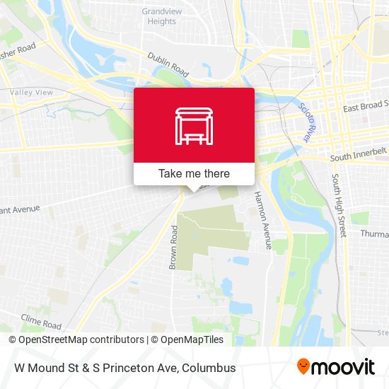 Mapa de W Mound St & S Princeton Ave