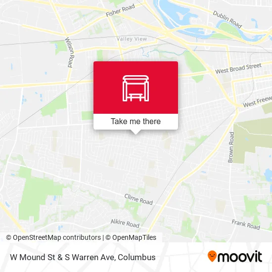 Mapa de W Mound St & S Warren Ave