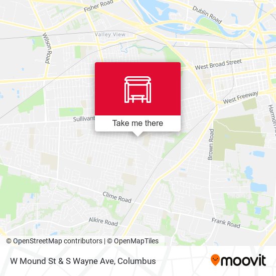 Mapa de W Mound St & S Wayne Ave