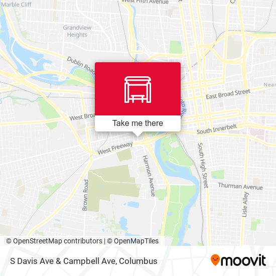 S Davis Ave & Campbell Ave map
