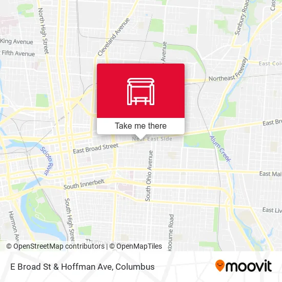 Mapa de E Broad St & Hoffman Ave