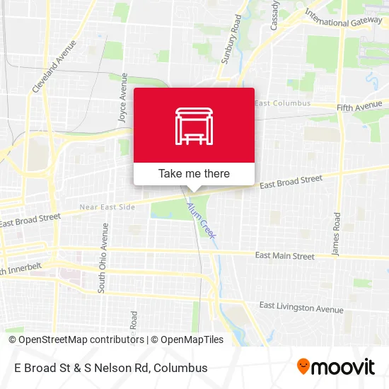 Mapa de E Broad St & S Nelson Rd
