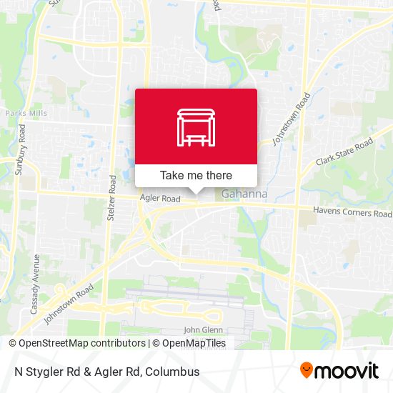 N Stygler Rd & Agler Rd map
