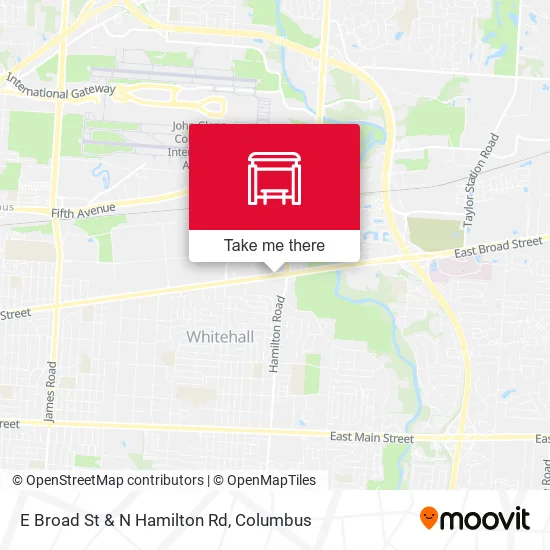Mapa de E Broad St & N Hamilton Rd