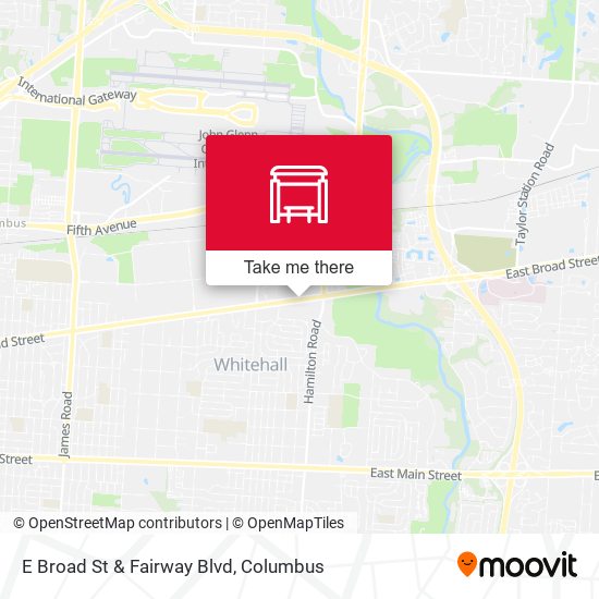 E Broad St & Fairway Blvd map