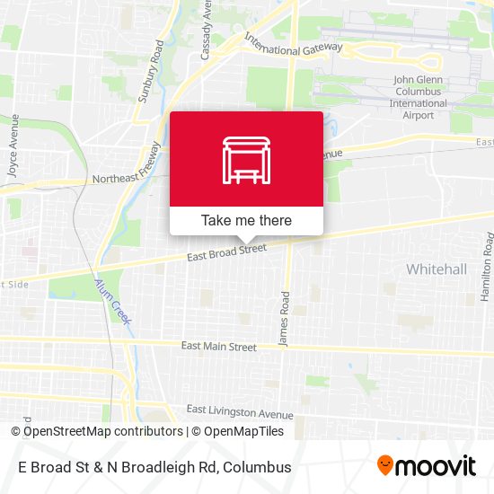 Mapa de E Broad St & N Broadleigh Rd