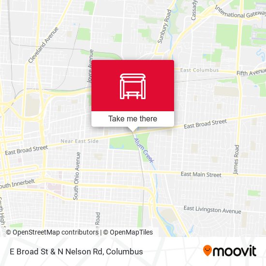 Mapa de E Broad St & N Nelson Rd
