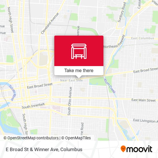 E Broad St & Winner Ave map