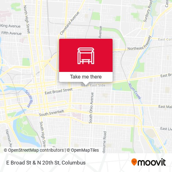 Mapa de E Broad St & N 20th St