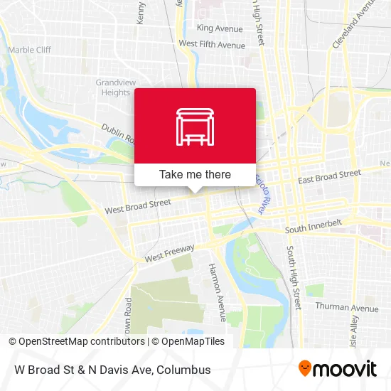 Mapa de W Broad St & N Davis Ave