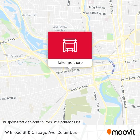 W Broad St & Chicago Ave map
