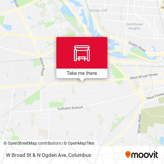 Mapa de W Broad St & N Ogden Ave