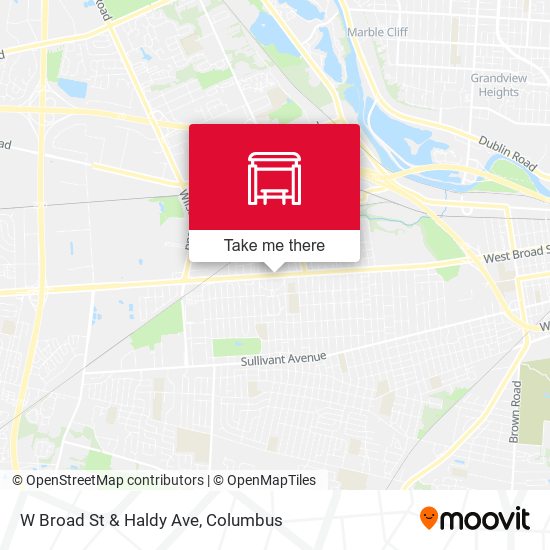 W Broad St & Haldy Ave map