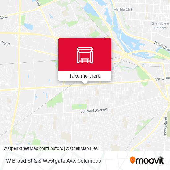 W Broad St & S Westgate Ave map