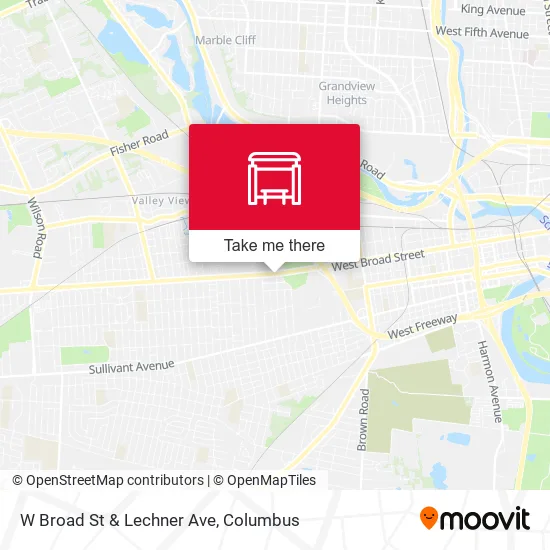 Mapa de W Broad St & Lechner Ave
