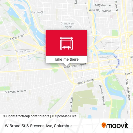 Mapa de W Broad St & Stevens Ave