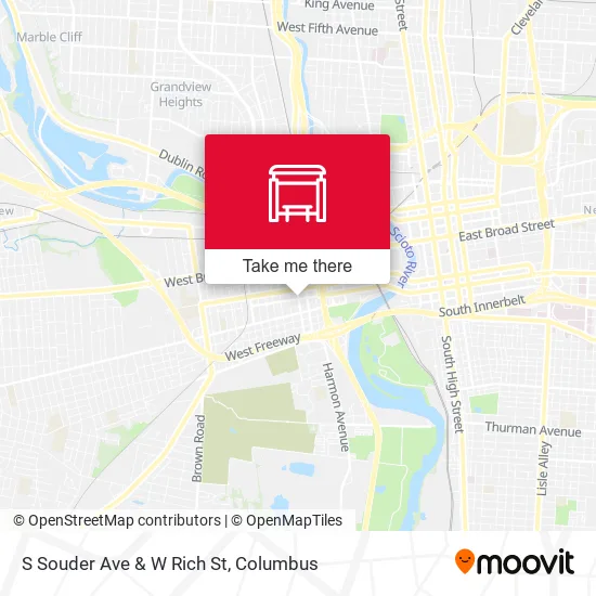 S Souder Ave & W Rich St map