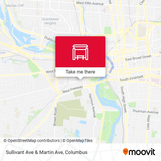 Sullivant Ave & Martin Ave map