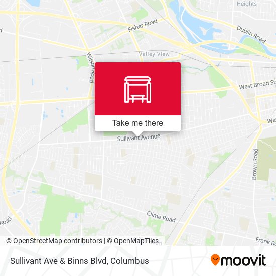 Sullivant Ave & Binns Blvd map
