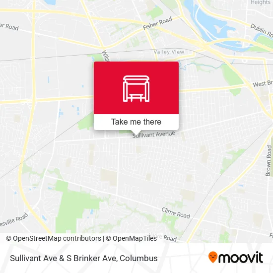 Sullivant Ave & S Brinker Ave map