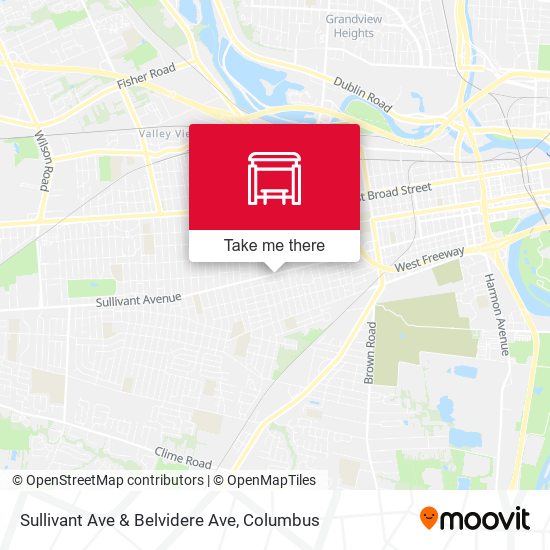 Sullivant Ave & Belvidere Ave map
