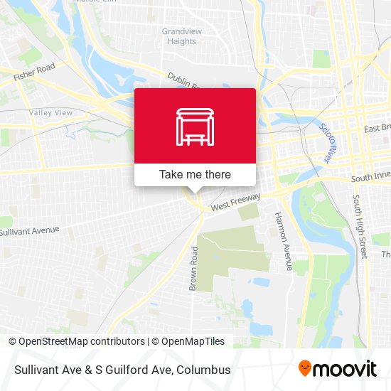 Sullivant Ave & S Guilford Ave map