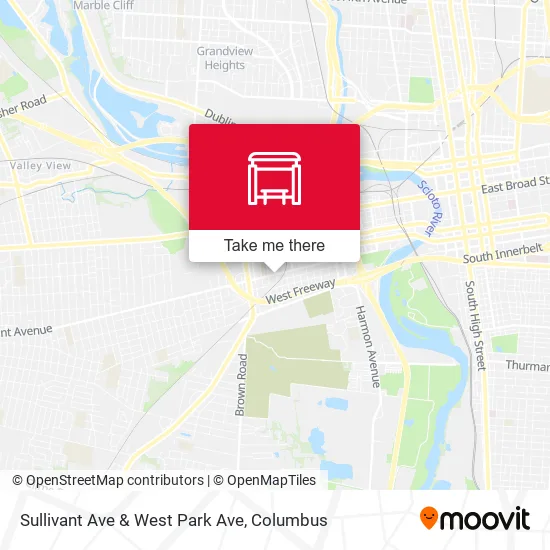 Sullivant Ave & West Park Ave map