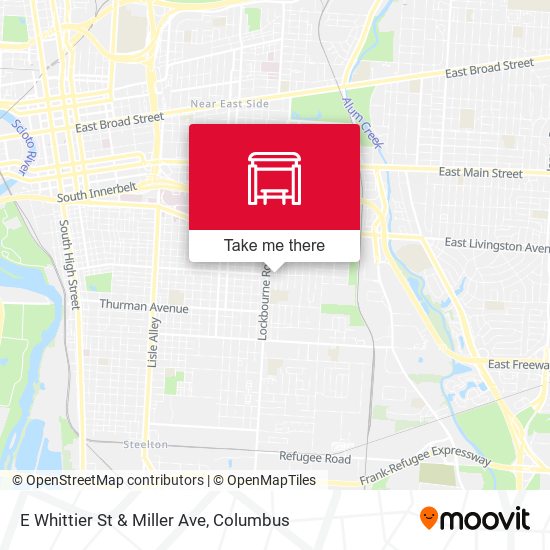 Mapa de E Whittier St & Miller Ave