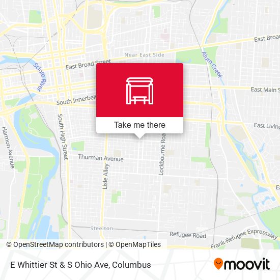 E Whittier St & S Ohio Ave map