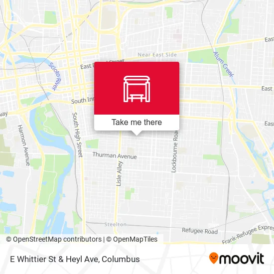 Mapa de E Whittier St & Heyl Ave