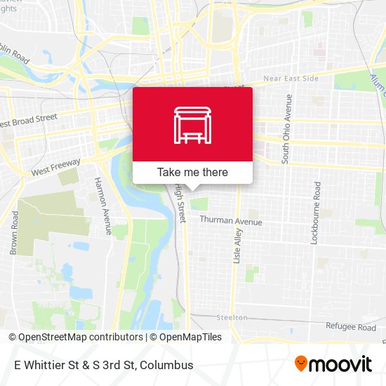 Mapa de E Whittier St & S 3rd St