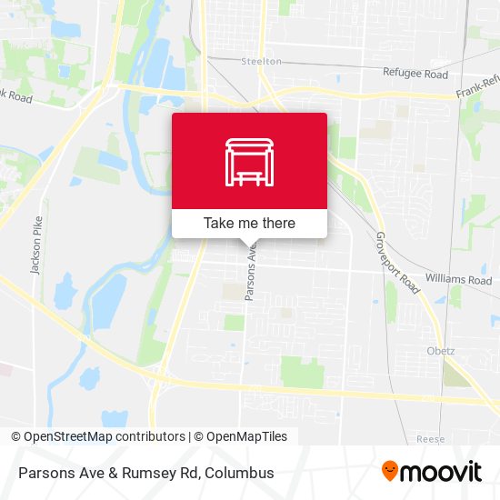 Parsons Ave & Rumsey Rd map