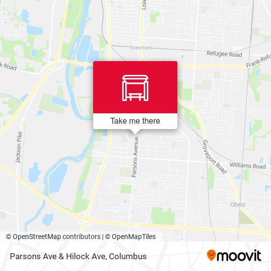 Parsons Ave & Hilock Ave map