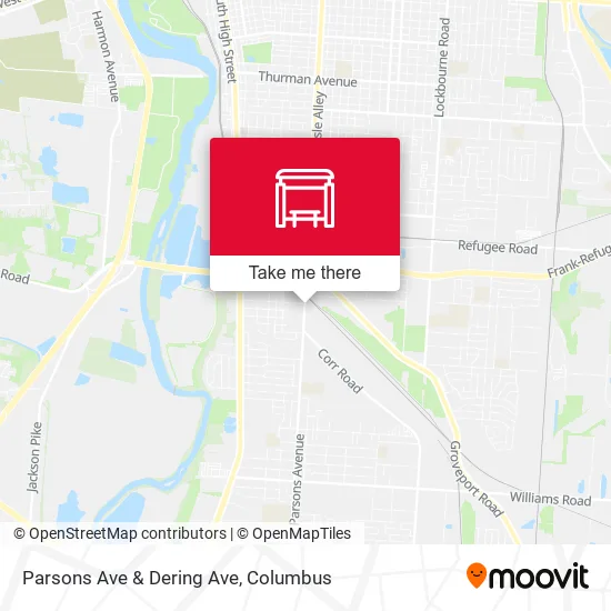 Parsons Ave & Dering Ave map