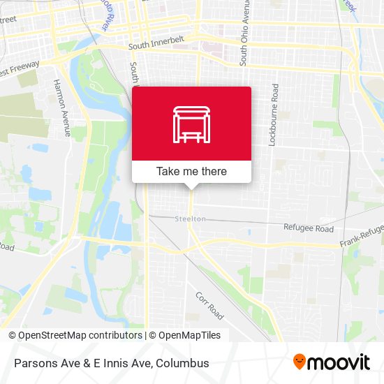 Parsons Ave & E Innis Ave map