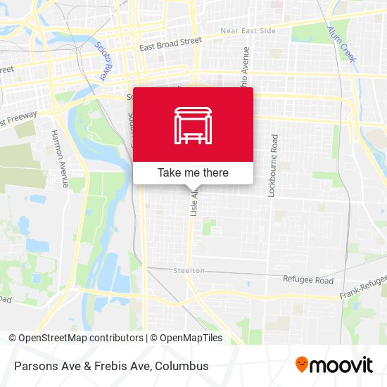 Parsons Ave & Frebis Ave map