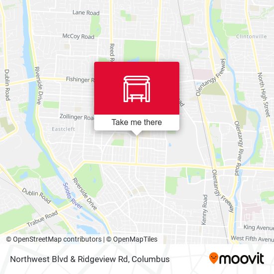 Northwest Blvd & Ridgeview Rd map