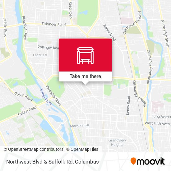 Northwest Blvd & Suffolk Rd map