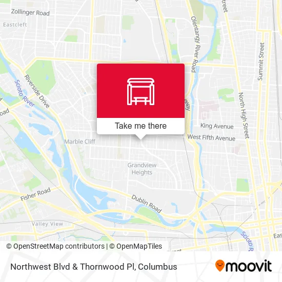 Northwest Blvd & Thornwood Pl map