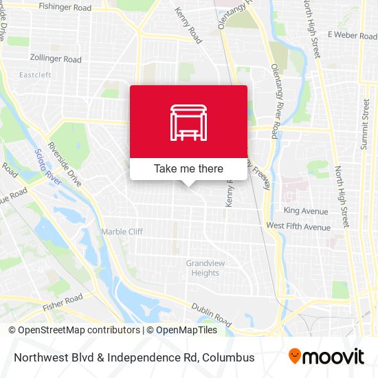 Northwest Blvd & Independence Rd map