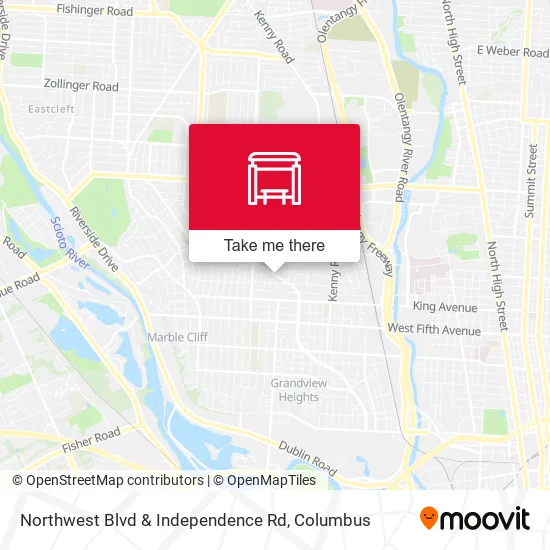 Northwest Blvd & Independence Rd map