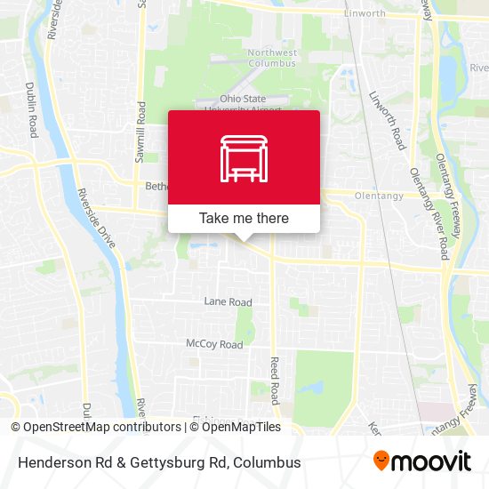 Henderson Rd & Gettysburg Rd map