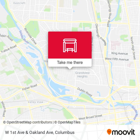 Mapa de W 1st Ave & Oakland Ave