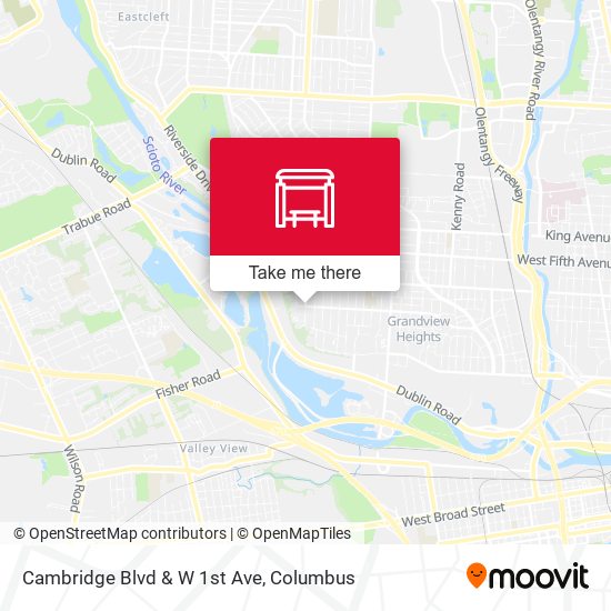 Mapa de Cambridge Blvd & W 1st Ave