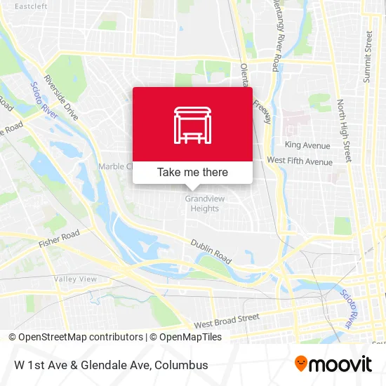 W 1st Ave & Glendale Ave map