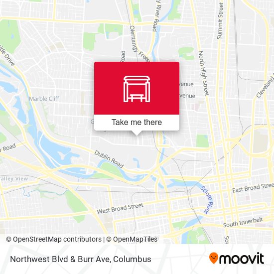 Northwest Blvd & Burr Ave map