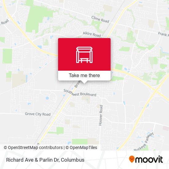 Richard Ave & Parlin Dr map