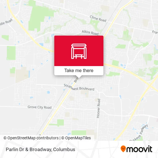Parlin Dr & Broadway map
